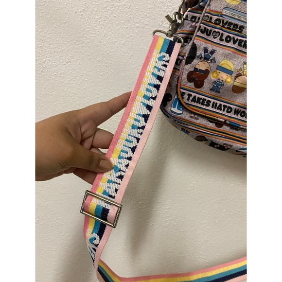 vintage y2k harajuku gwen stefani rainbow black kawaii gym bag - Picture 2 of 7